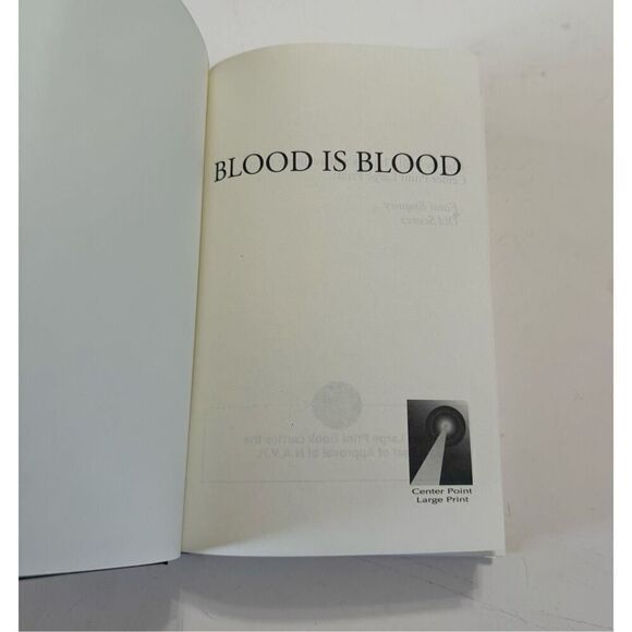 BLOOD IS BLOOD by WILL THOMAS (2018, Hardcover, LARGE PRINT) - Picture 5 of 8
